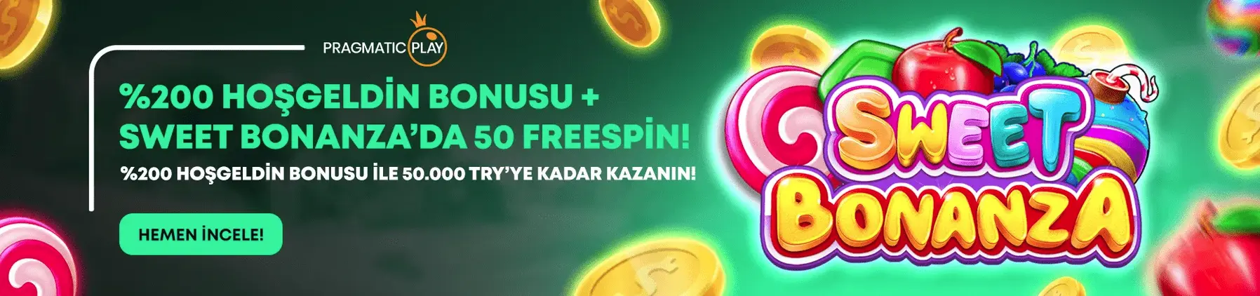 %200 Pragmatic Play Hoşgeldin Bonusu + 50 Freespin